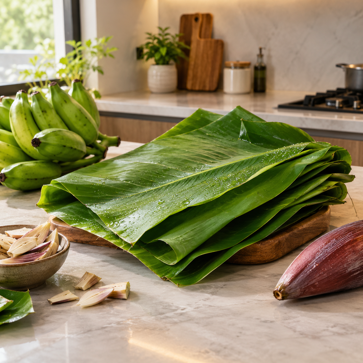 Banana Leaves prepared for commercial supply
